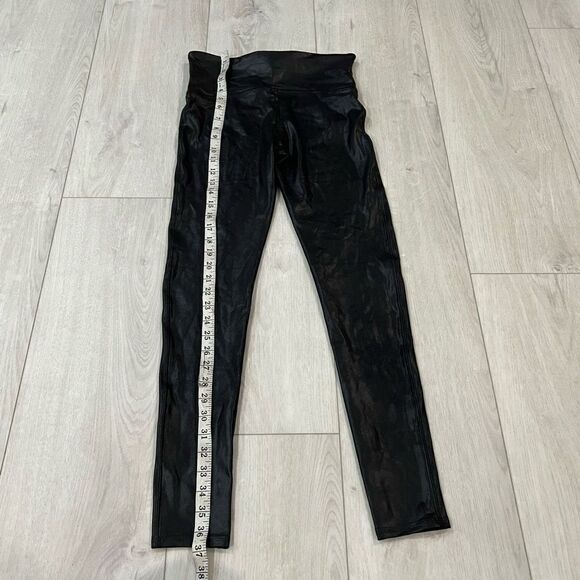 Spanx Womens Black Faux Leather Leggings Size L - Picture 3 of 8